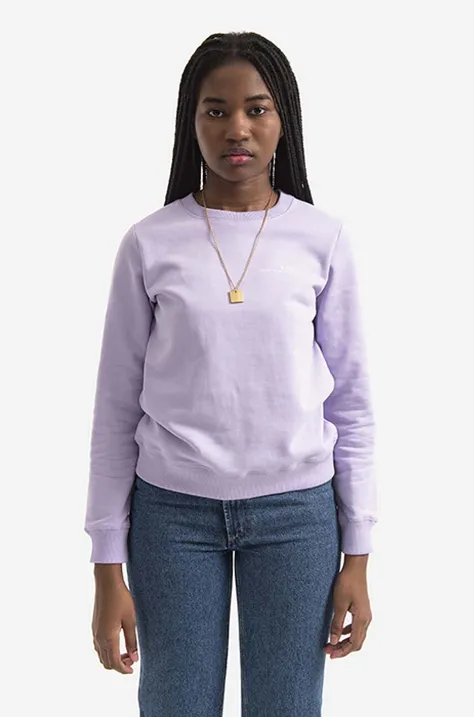 Βαμβακερή μπλούζα A.P.C. Sweat Item F γυναικεία, χρώμα: μοβ F30