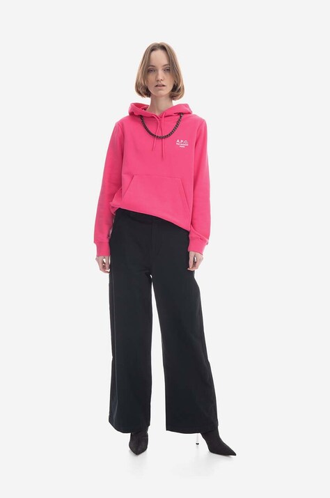 Бавовняна кофта A.P.C. Hoodie Manuela — AA00-BLD05L, рожевий — фото 2
