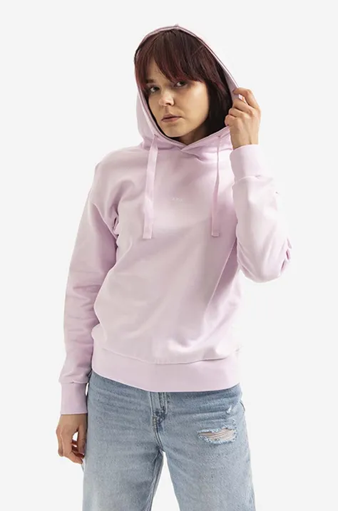 A.P.C. cotton sweatshirt Hoodie Christina women's pink color
