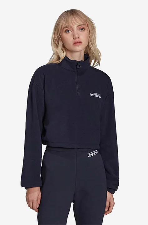 adidas Originals sweatshirt women's navy blue color