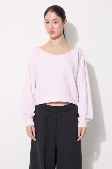adidas Originals bluza damska kolor różowy gładka HU1646-ROZOWY