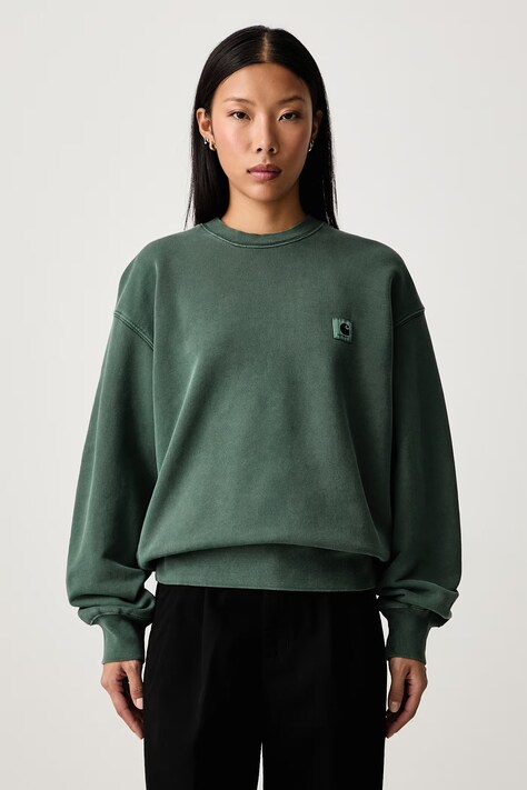 Carhartt WIP Carhartt WIP W' Nelson Sweat I029537 WAX bluza damska bawełniana zielona