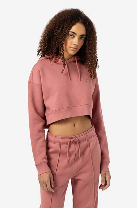Dickies sweatshirt Oakport Cropped women's pink color