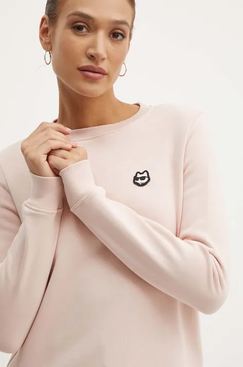 Karl Lagerfeld bluza damska kolor różowy gładka 245W1810