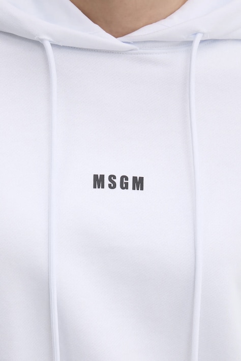 Бавовняна кофта MSGM — AA00-BLD0E5, білий — фото 5