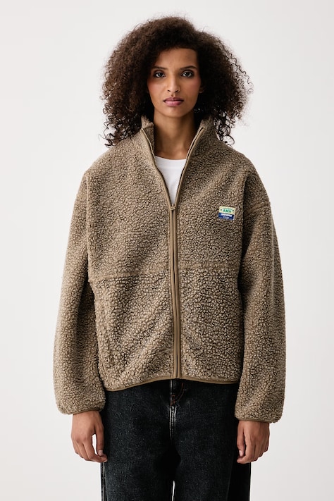 American Vintage Bluza polarowa damska beżowa HOK16C