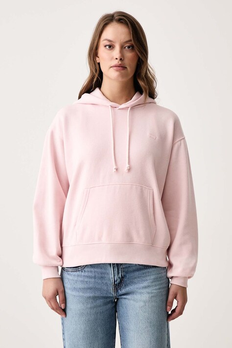 Levi's Mikina s kapucňou dámska s bavlnou EVERYDAY HOODIE ružová 0082K
