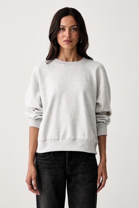 Levi's dukserica za žene s pamukom EVERYDAY CREW siva 0082J