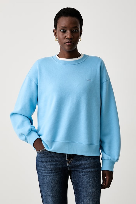 Levi's μπλούζα γυναικεία με βαμβάκι EVERYDAY CREW μπλε 0082J