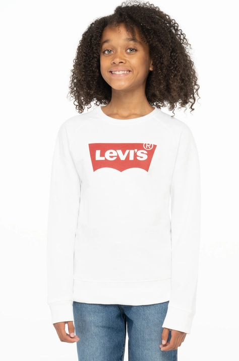 Παιδική μπλούζα Levi's χρώμα: άσπρο