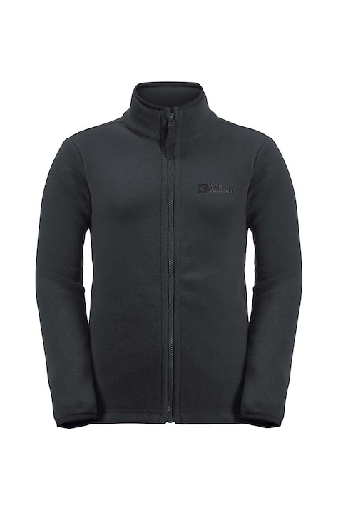 Dječja dukserica Jack Wolfskin TAUNUS JACKET K boja: crna, glatka