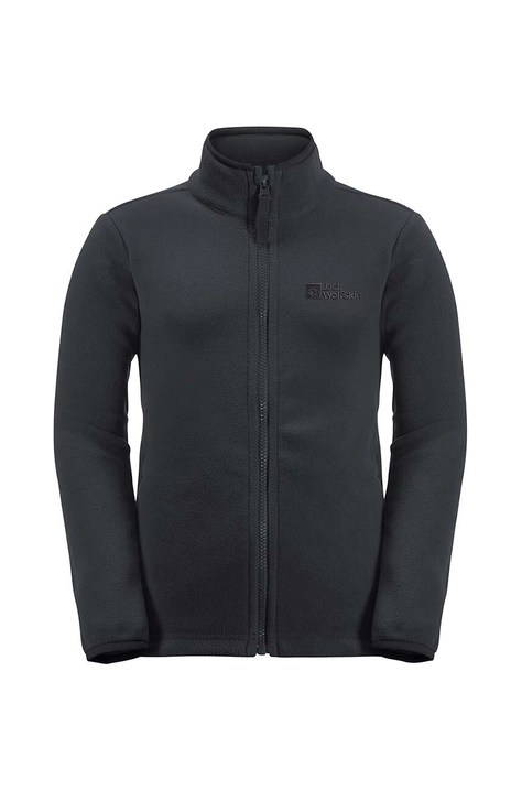 Jack Wolfskin bluza copii TAUNUS JACKET K culoarea negru, neted