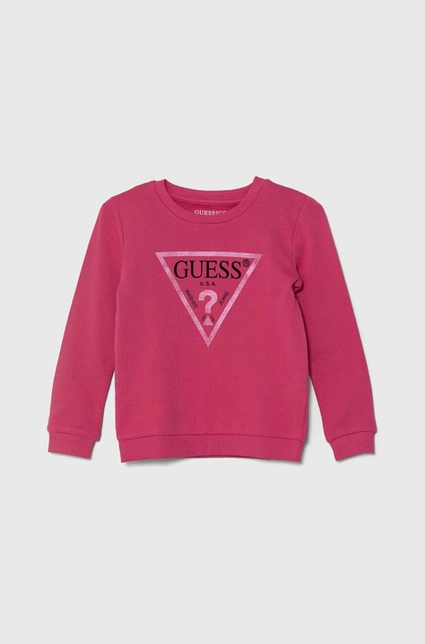 Дитяча бавовняна кофта Guess з принтом