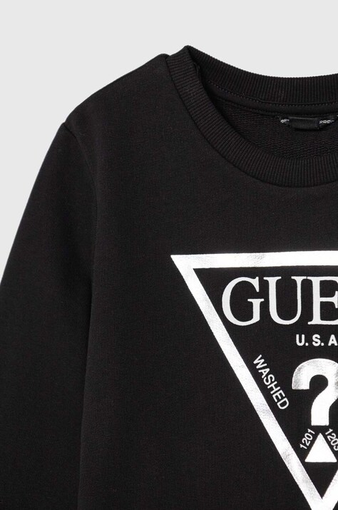 Дитяча бавовняна кофта Guess — AA00-BLG00P, чорний — фото 3