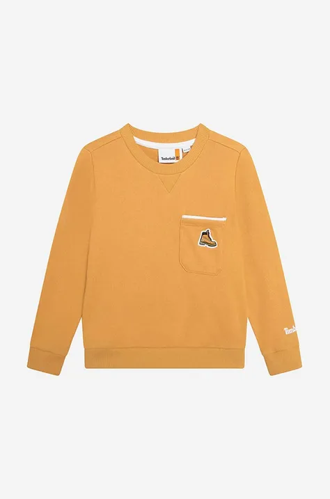 Дитяча кофта Timberland Sweatshirt колір помаранчевий однотонна