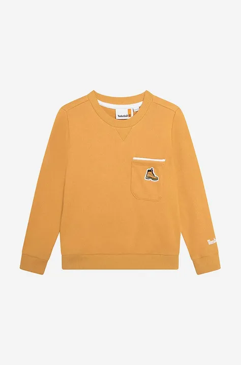 Timberland bluza dziecięca Sweatshirt kolor pomarańczowy gładka