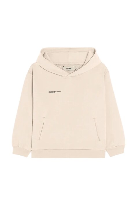 Кофта Pangaia KIDS' 365 MIDWEIGHT HOODIE цвет бежевый с капюшоном 10000428