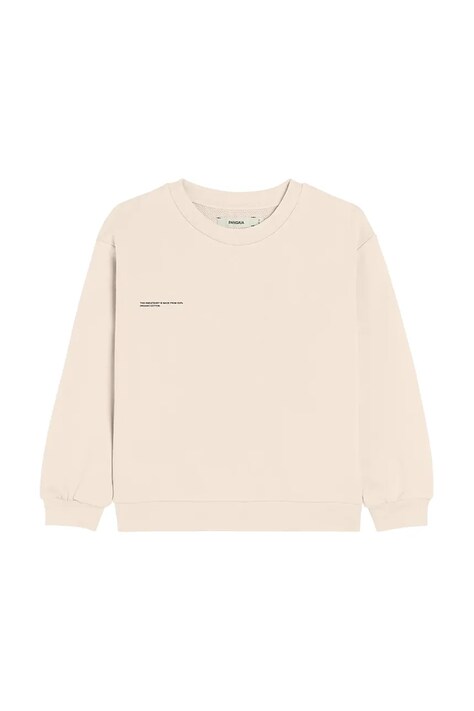 Кофта Pangaia BABY 365 MIDWEIGHT SWEATSHIRT цвет бежевый однотонная 10000655