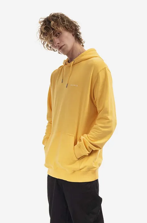 Makia cotton sweatshirt men's yellow color