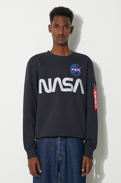 Alpha Industries sweatshirt men's navy blue color