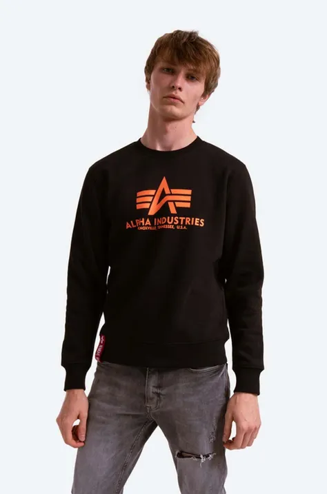 Alpha Industries sweatshirt men's black color