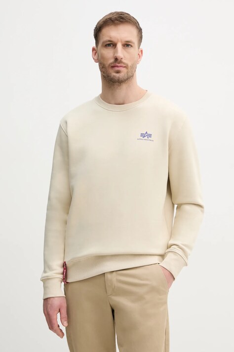 Кофта Alpha Industries Bluza Alpha Industries 188307 03 чоловіча колір чорний однотонна 188307