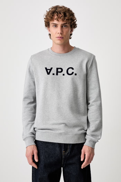 A.P.C. mikina pánská bavlněná Bluza A.P.C. Sweat Vpc COECQ-H27378 BLACK šedá