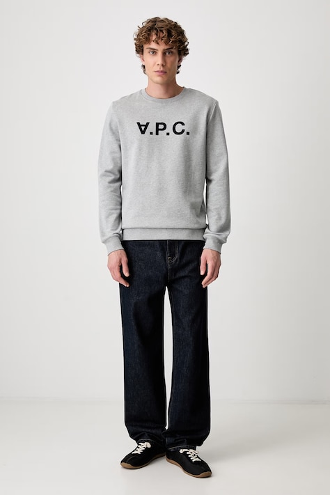 A.P.C. кофта чоловіча бавовняна Bluza A.P.C. Sweat Vpc COECQ-H27378 BLACK — AA00-BLM0HS, сірий — фото 6