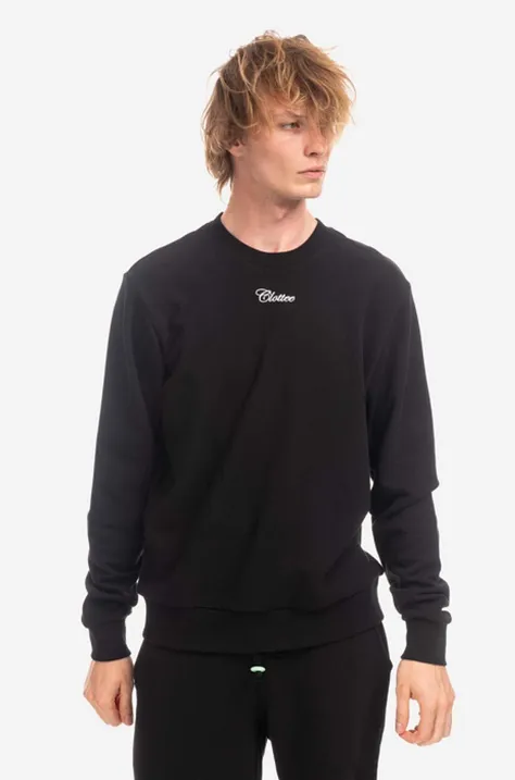 CLOTTEE cotton sweatshirt men's black color