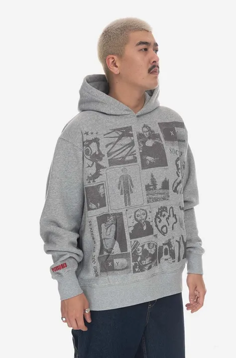 PLEASURES sweatshirt Choices Hoodie men's gray color