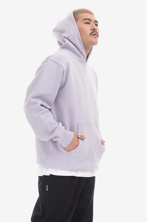 Хлопковая кофта Taikan Custom Hoodie мужская цвет фиолетовый с капюшоном однотонная TH0001.LAV-LAV
