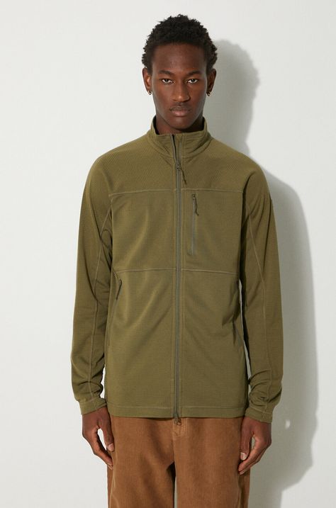 Кофта Fjallraven Lite Fleece Jacket мужская цвет зелёный однотонная F86971.620-620