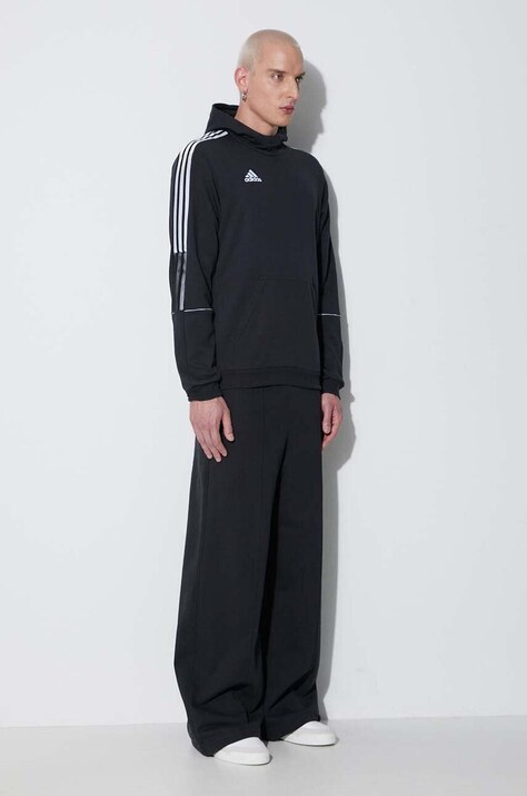 Кофта adidas Tiro Hoody R чоловіча колір чорний з капюшоном з принтом GS4708-black