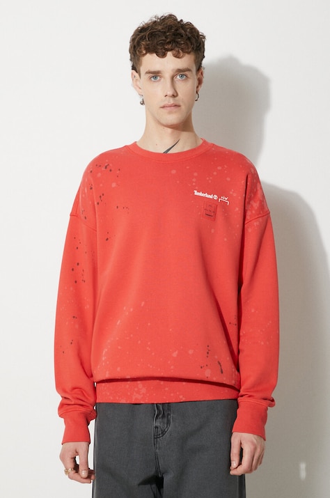 Βαμβακερή μπλούζα A-COLD-WALL* x Timberland χρώμα: κόκκινο