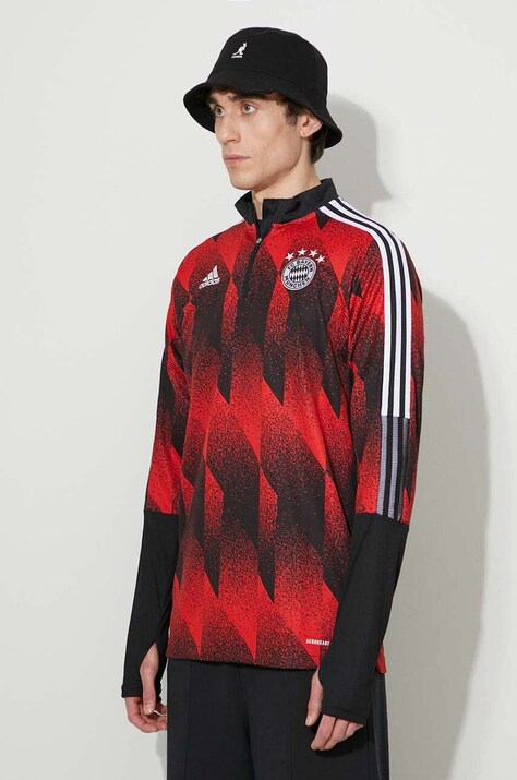 Кофта adidas BAYERN MONACHIUM TRAINING TOP GK8634 чоловіча колір чорний візерунок GK8634-black