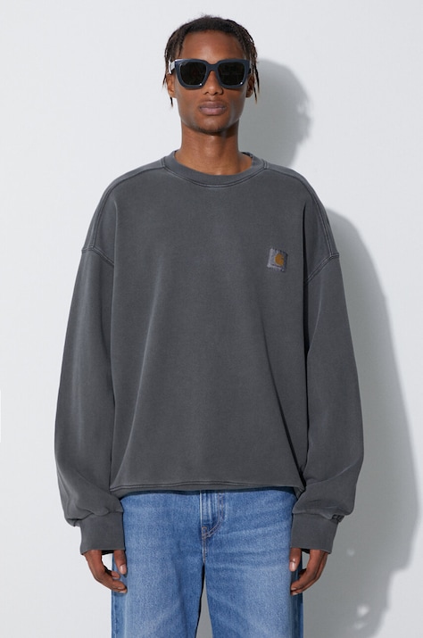 Carhartt WIP cotton sweatshirt men's gray color