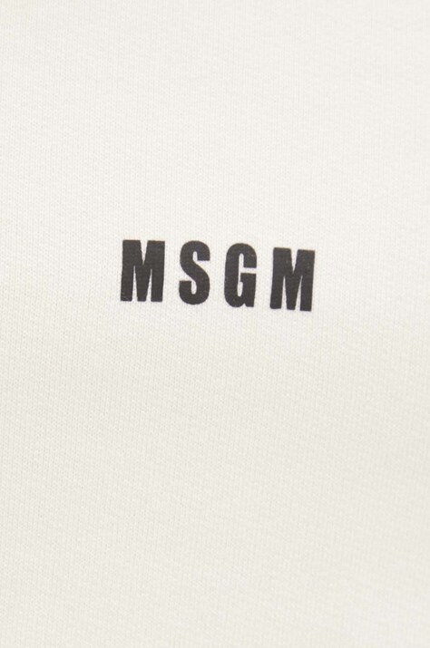 Бавовняна кофта MSGM — AA00-BLM1G4, бежевий — фото 5