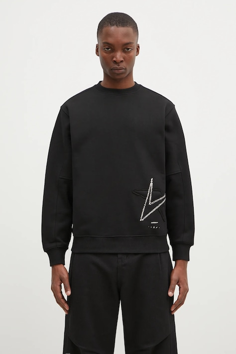 Ader Error bluza bawełniana męska kolor czarny z aplikacją BN01FWSW0103BK