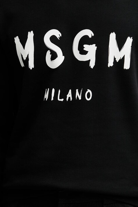 Бавовняна кофта MSGM — AA00-BLM1HW, чорний — фото 5