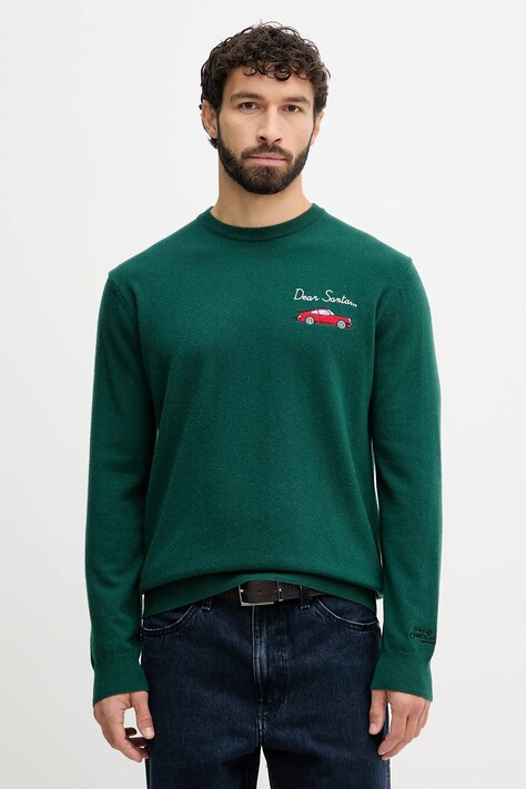 MC2 Saint Barth pulover din amestec de lână culoarea verde, light, HER0024