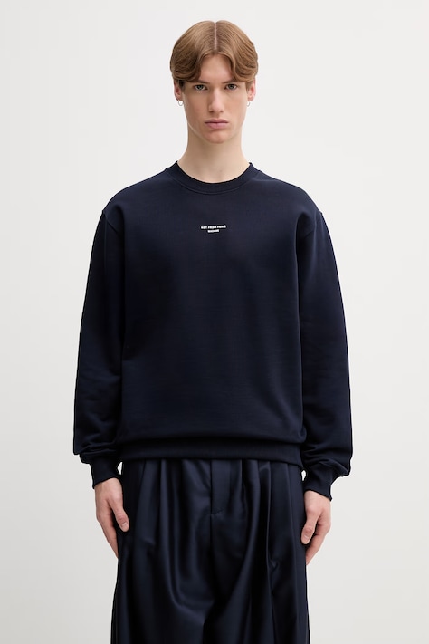 Drôle de Monsieur Le Sweatshirt Slogan Classique bluza bawełniana męska granatowa PERM.SW148.CO127
