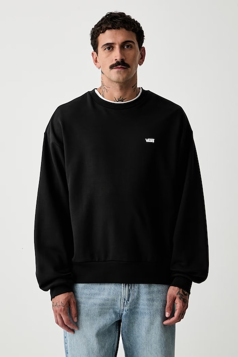 Vans μπλούζα oversize ανδρική βαμβακερή μαύρη VN0010GEBLK1