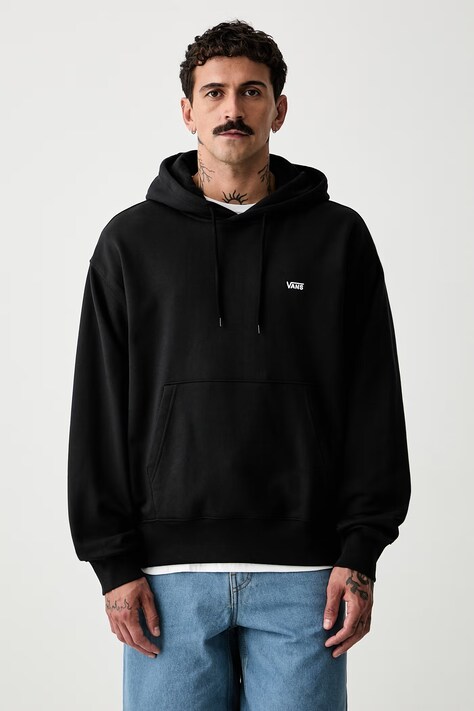 Vans μπλούζα με κουκούλα ανδρική βαμβακερή μαύρη VN0010G8BLK1