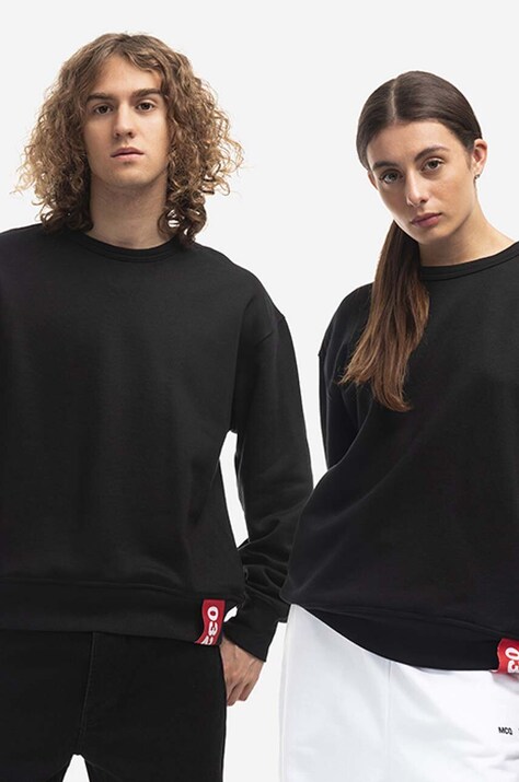 032C sweatshirt Taped Crewneck black color