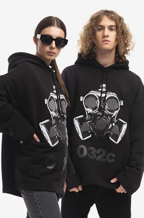 032C cotton sweatshirt Oversized Mask black color