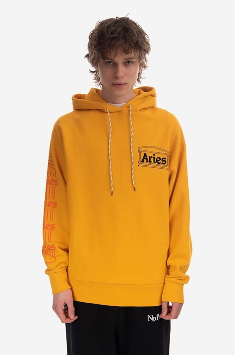 Aries cotton sweatshirt Column turquoise color