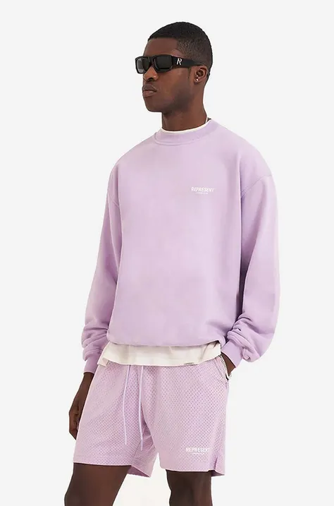 Bavlnená mikina Represent Owners Club Sweater M04159-138 fialová farba, s potlačou