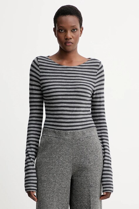 Marc O'Polo longsleeve bawełniany kolor szary M09219652597