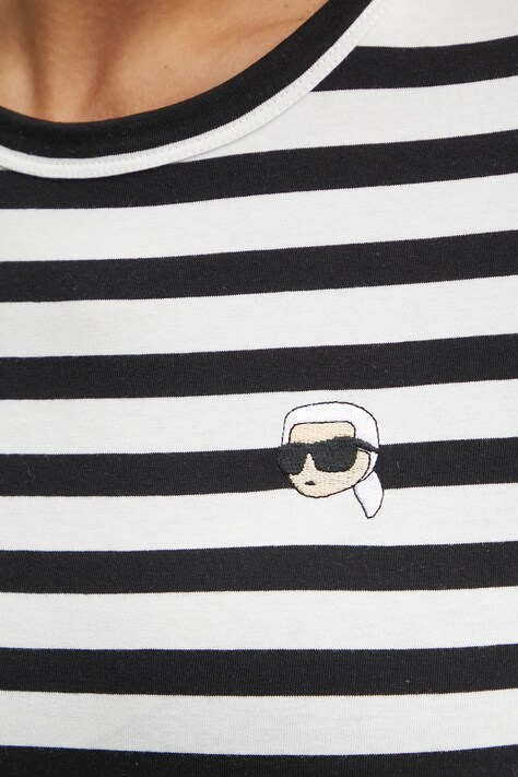 Бавовняна футболка Karl Lagerfeld IKON — фото 5