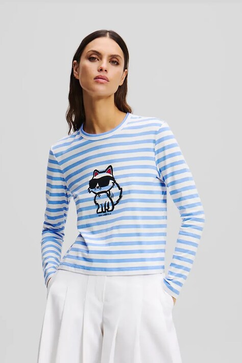 Karl Lagerfeld longsleeve din bumbac A1W17137